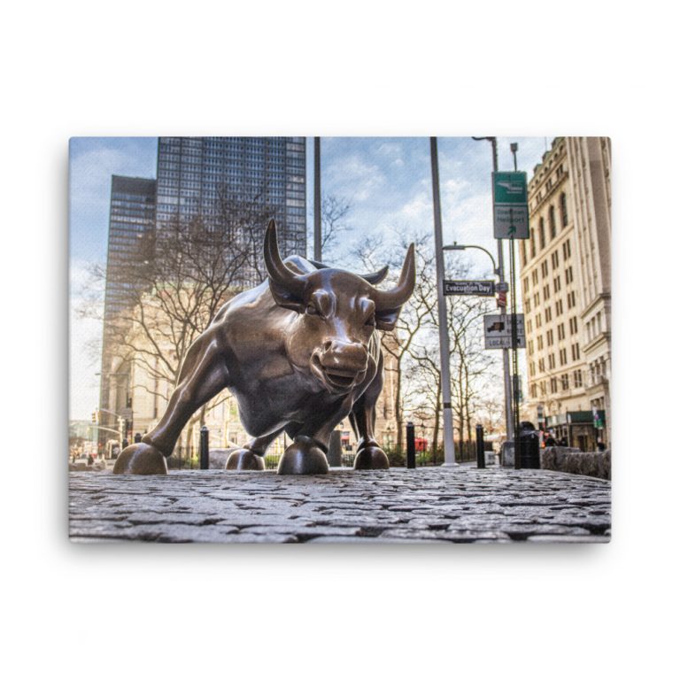 Wall Street Bull Wall Canvas
