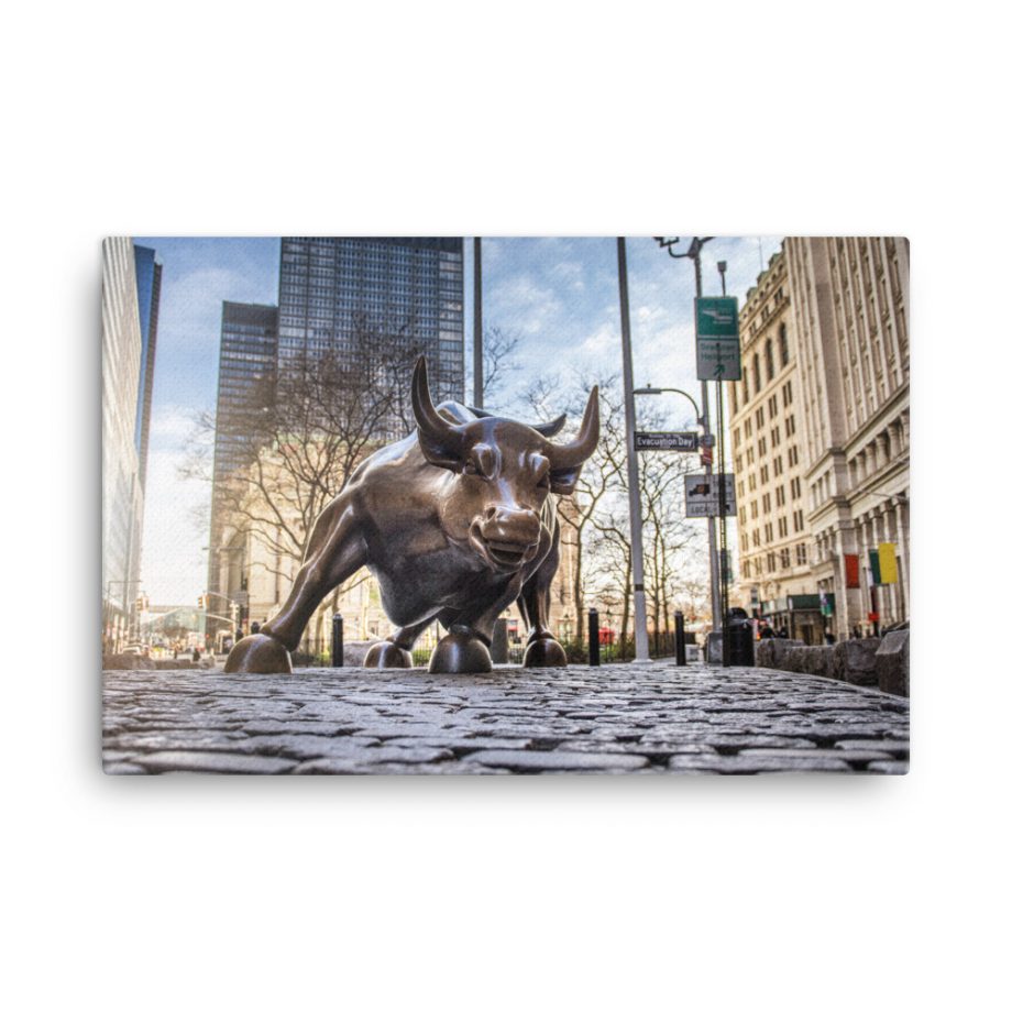 Wall Street Bull Wall Canvas