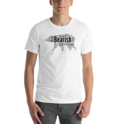 Men’s Bearish Word Collage Jersey Cotton T-Shirt